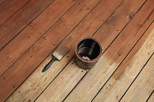 Staining decks and fences