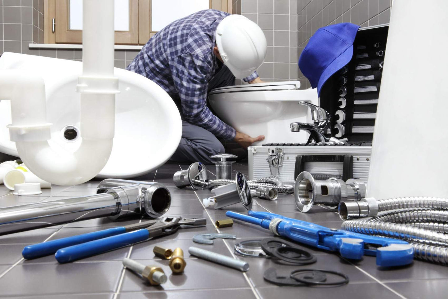 Installing or repairing toilets